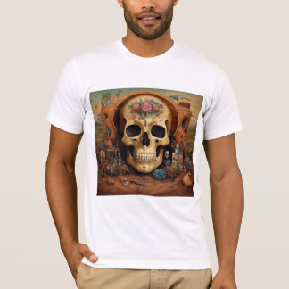 Edgy Skeleton-grafik T-Shirt