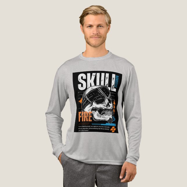Edgy Skull Grafisk T-Shirt Design (Hel framsida)