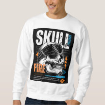 Edgy Skull Grafisk T-Shirt Design