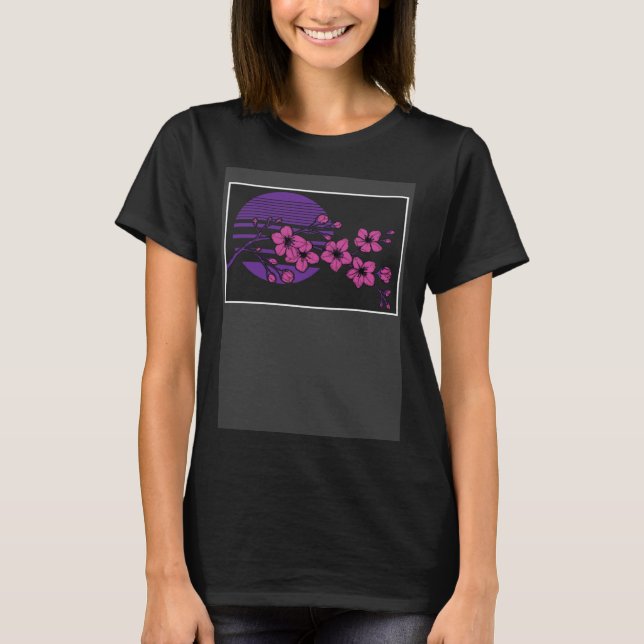 Edgy Soft Grunge Japanese Cherry Blossom Tree Aest T Shirt (Framsida)