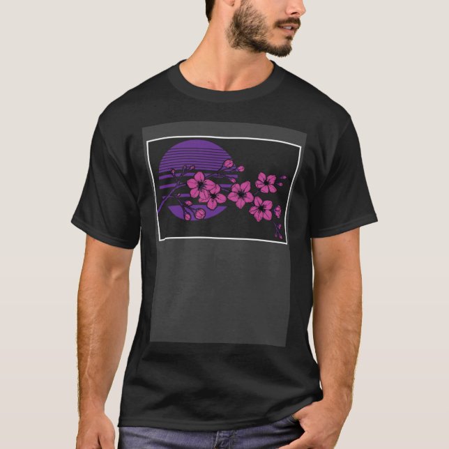 Edgy Soft Grunge Japansk Cherry Blommar Träd Aest T Shirt (Framsida)