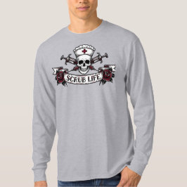 Edgy Tattoo Skull Nurse Scrub Life Iphone Case T Shirt