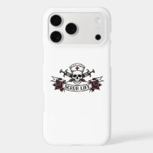 Edgy Tattoo Skull Sjuksköterska Iphone Fodral