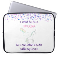 Edgy Unicorn med Rainbow och Confetti Funny