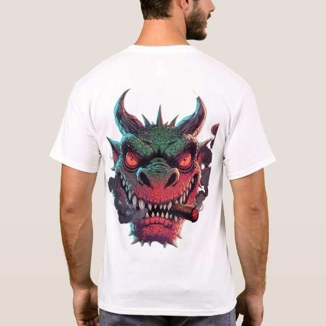 Edgy Urban Fantasy Character graphic T Shirt (Baksida)
