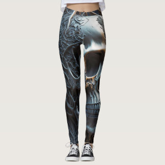 Edgy utskrifts-/fetstil och Snyggt Leggings