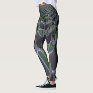 Edgy, vacker fantastisk blommönster konst leggings