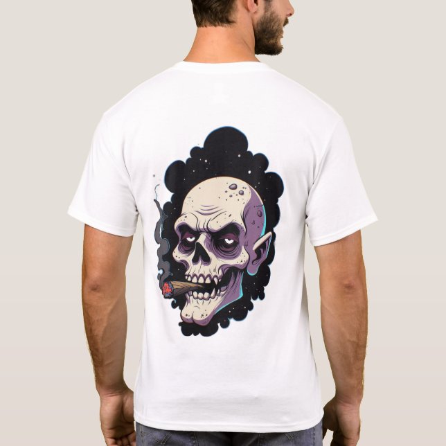 Edgy Vampire Skull T Shirt (Baksida)