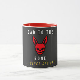 Edgy Y2K Bad To The Bone Hundskalle Tvåtons Kaffe Mugg