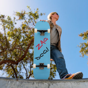 Edgy Zag Hund Blue Skateboard