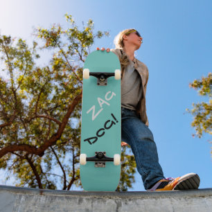 Edgy Zag Hund Teal Skateboard