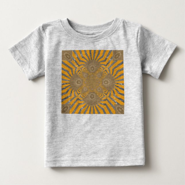 Edgy Zebra Elegance: A Golden Gult Print Tröja (Framsida)