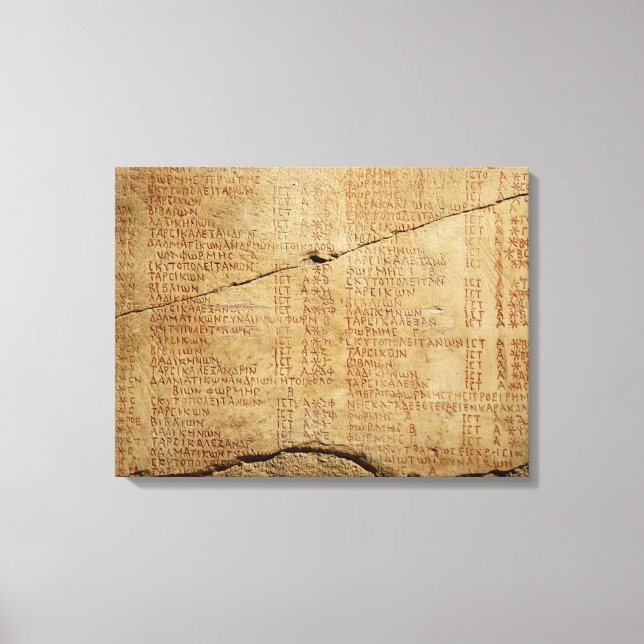 Edict of Emperor Diocletian Canvastryck (Framsida)