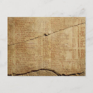 Edict of Emperor Diocletian Vykort