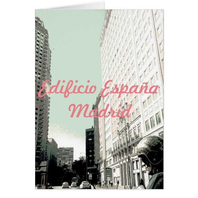 Edificio España Madrid Hälsningskort (Framsidan)