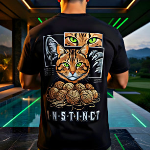 Edig kattälskare med instinkt, annorlunda cool kat t shirt