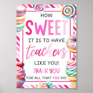 EDIKTABLA sötsaker och Treats Läraruppskattning Poster