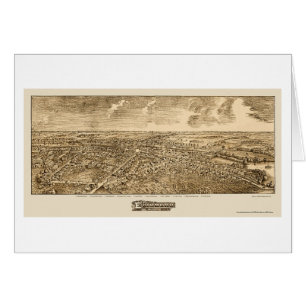 Edinboro panorama- karta för PA - 1898 Hälsningskort