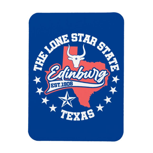 Edinburg,Texas Magnet (Vertikal)