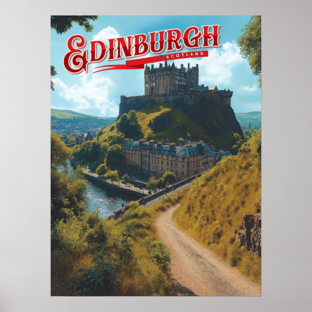 Edinburgh: A Misty Scottish Romantik Poster (Framsidan)