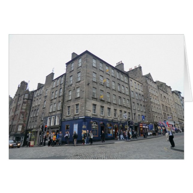 Edinburgh är världens sluttningar hälsningskort (Framsidan Horizontal)