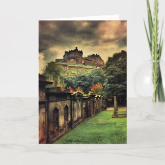 Edinburgh Castle - Antique Stil Kort
