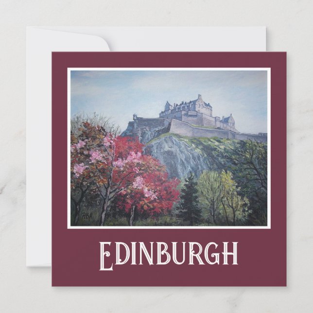 Edinburgh Castle bra art card av Pola.B.Alex Julkort (Framsida)
