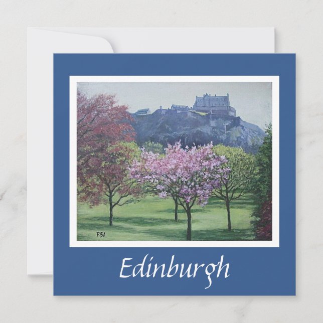 Edinburgh Castle bra art card av Pola.B.Alex Julkort (Framsida)