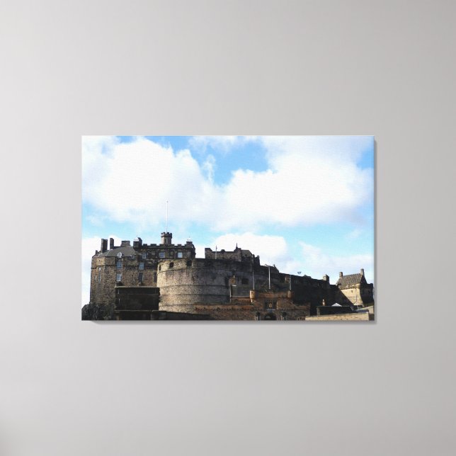 Edinburgh Castle i Skottland Canvastryck (Framsida)