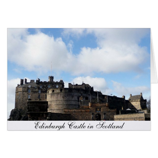 Edinburgh Castle i Skottland Hälsningskort (Framsidan Horizontal)
