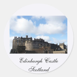 Edinburgh Castle i Skottland Runt Klistermärke