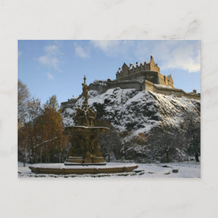 Edinburgh Castle på vintern Vykort