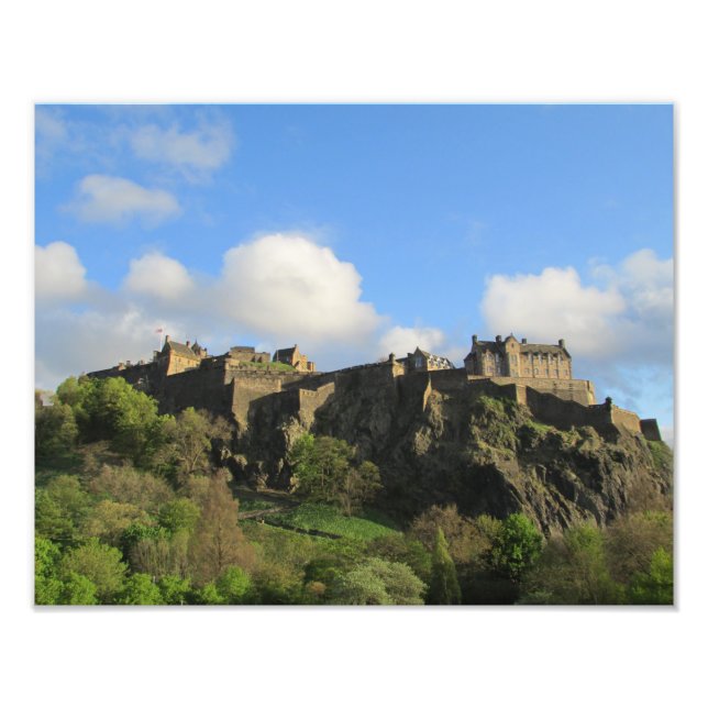Edinburgh Castle Photograph Scotland Resa Souvenir Fototryck (Framsidan)