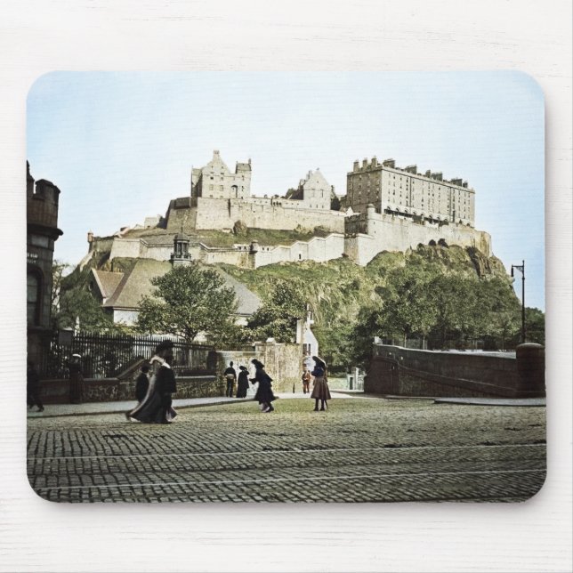 Edinburgh Castle Scotland 1910 Grassmarket Musmatta (Framsidan)