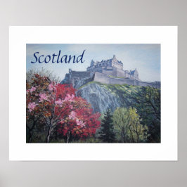 Edinburgh Castle Scotland-målning av Pola.B.Alex Poster