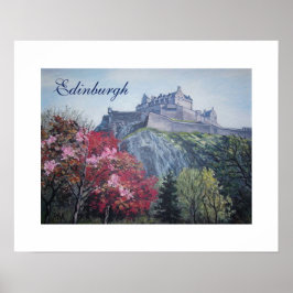 Edinburgh Castle Scotland-målning av Pola.B.Alex Poster