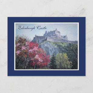 Edinburgh Castle Scotland-målning av Pola.B.Alex Vykort
