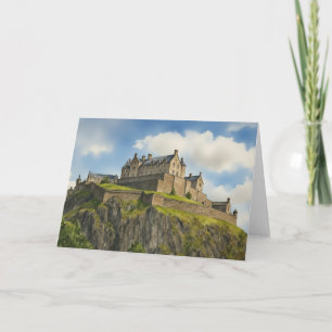Edinburgh Castle Scotland Watercolor Kort