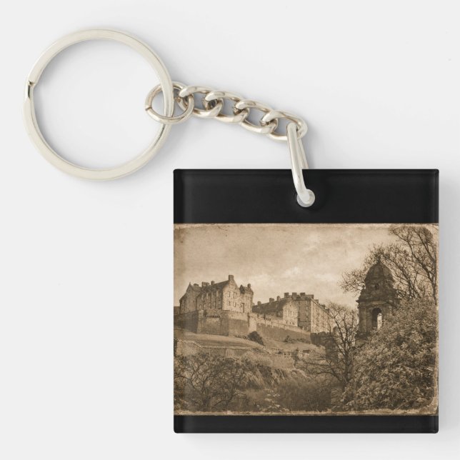 Edinburgh Castle Sepia Fotograf (Framsidan)