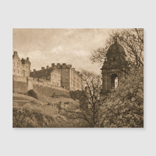 Edinburgh Castle Sepia Fotograf (Framsida)