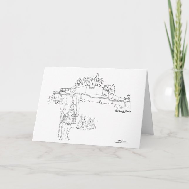 Edinburgh Castle, Skottland Kort (Framsida)