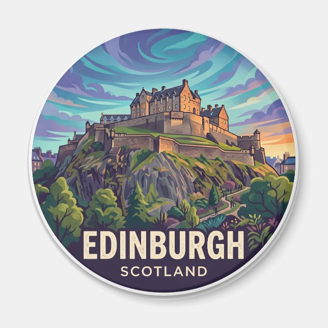 Edinburgh Castle Skottland Magnet (Framsidan)