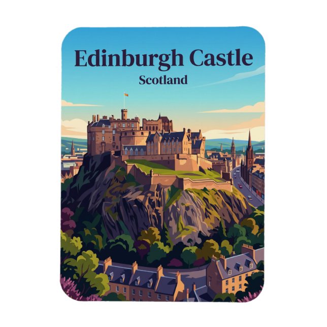 Edinburgh Castle Skottland Magnet (Vertikal)