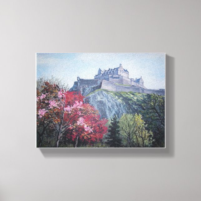 Edinburgh Castle, Skottland, Pola.B.Alex Canvastryck (Framsida)