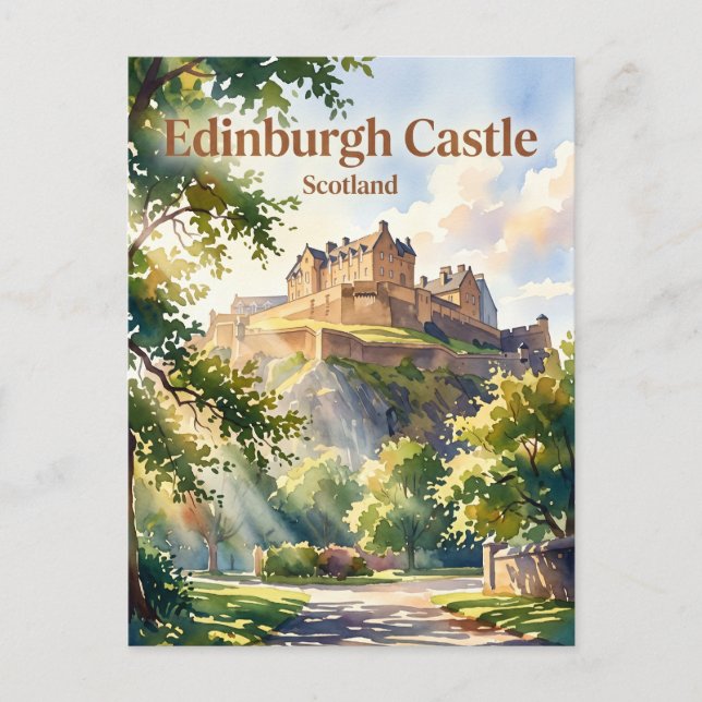 Edinburgh Castle Skottland Vykort (Framsida)