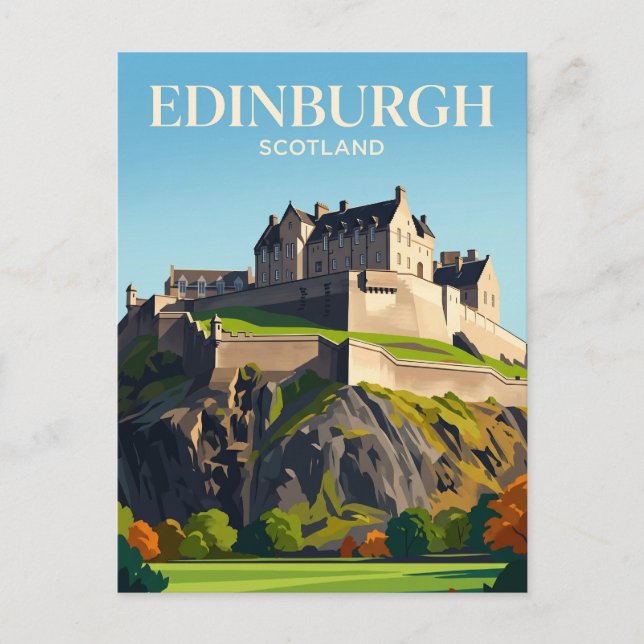 Edinburgh Castle Skottland Vykort (Framsida)