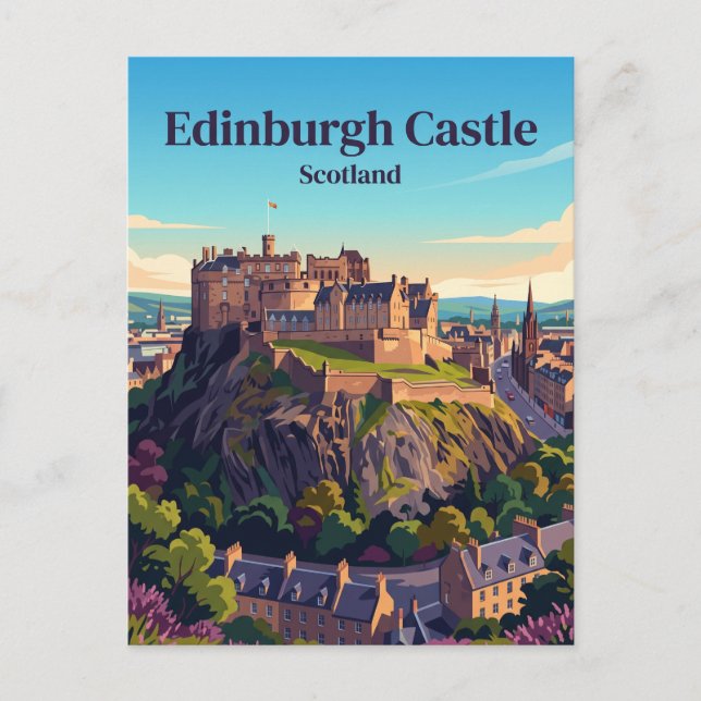 Edinburgh Castle Skottland Vykort (Framsida)