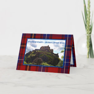 Edinburgh Castle Stewart/Stuart Klan Greeting Card Kort