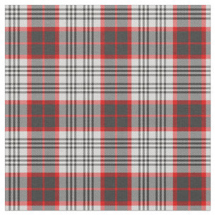 Edinburgh City Tartan Plaid Grått Black Red Tyg