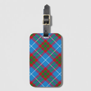 Edinburgh City Tartan Play Blue Red Lila Luggag Bagagebricka